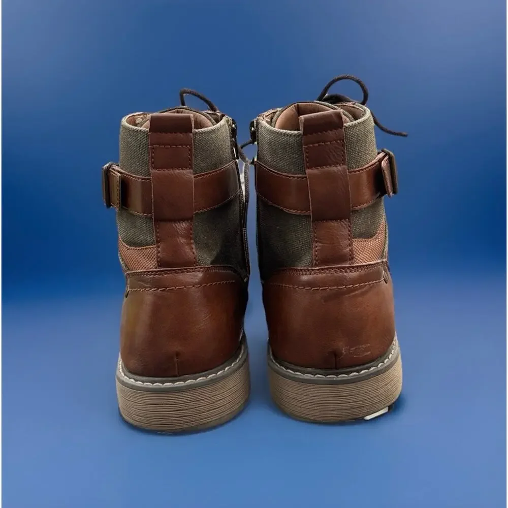 Madden by Steve Madden Men's Brown Combat Boots Leather Men's Size 9.5